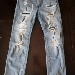 Aeropostale Light Blue Distressed Skinny Jeans